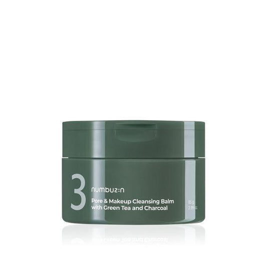 Numbuzin - No.3 Pore & Makeup Cleansing Balm With Green Tea And Charcoal 85g