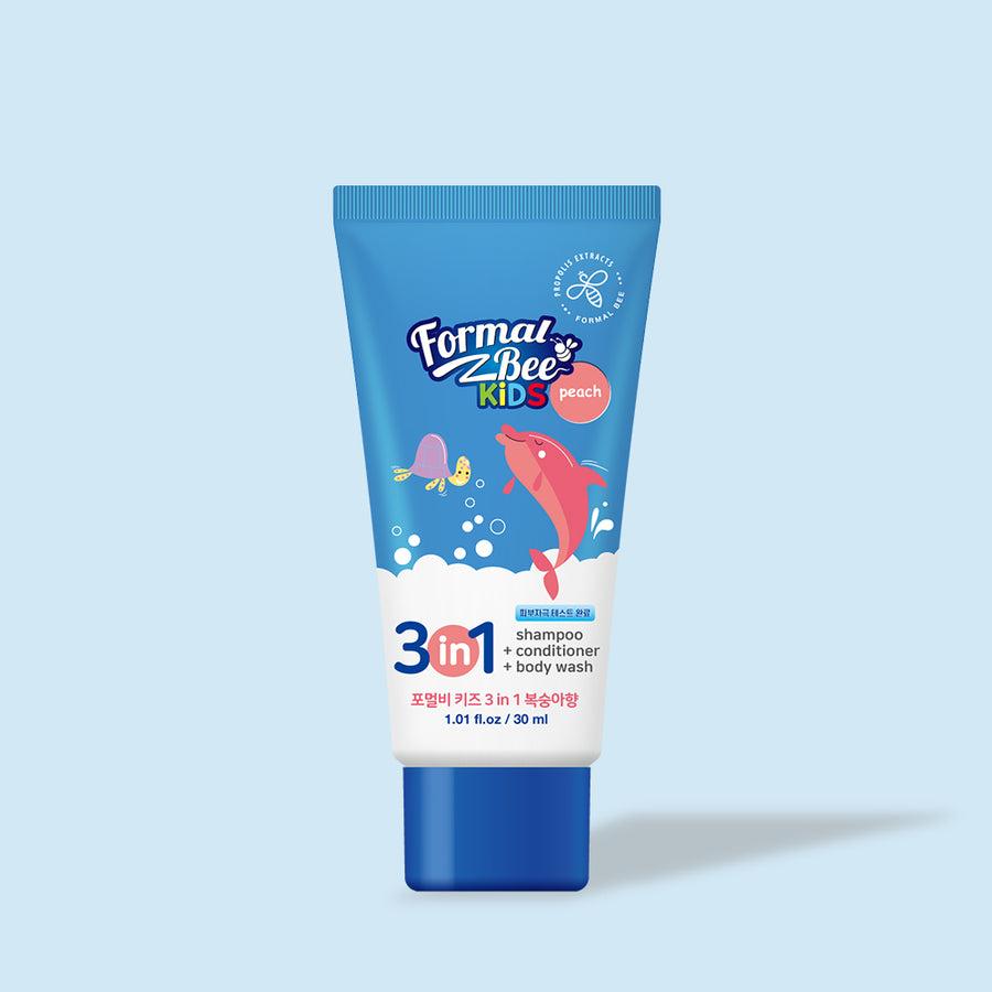 FormalBeeKids - shampoo conditioner body wash 3 in 1 Peach 30ml