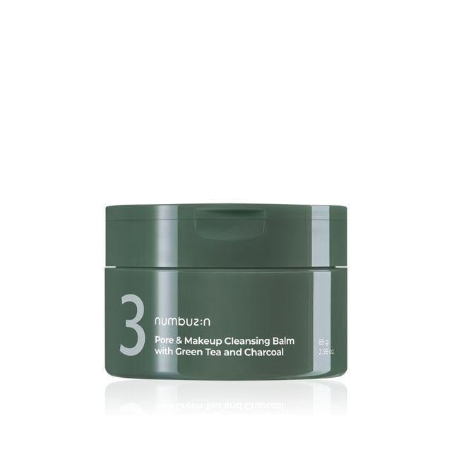 Numbuzin - No.3 Pore & Makeup Cleansing Balm With Green Tea And Charcoal 85g