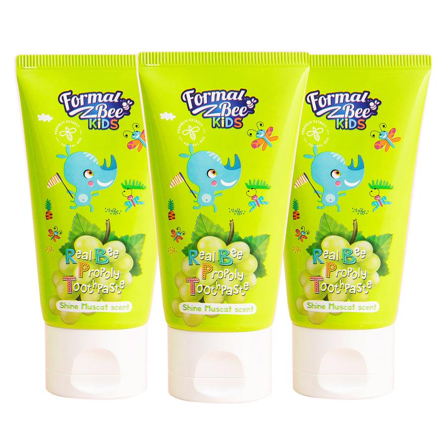 FormalBeeKids - Real Bee Propoly Toothpaste Shine Muscat 60g 3pcs X Bundle Pack