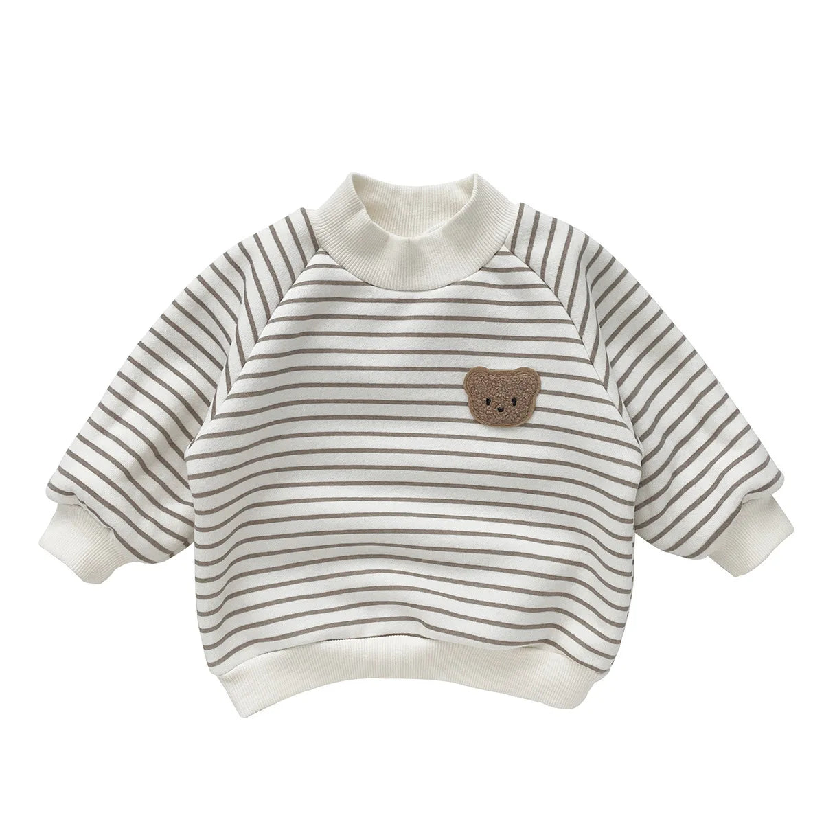 Fall/Winter Kids' Striped Cartoon Bear set