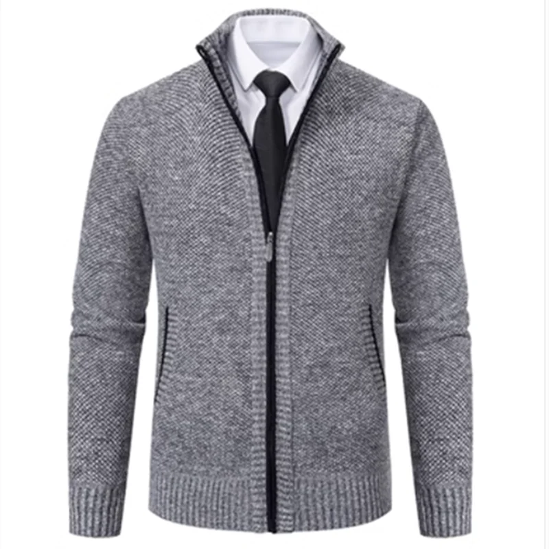 Winter Long Sleeve Turn-down Collar Vintage Knitted Cardigan