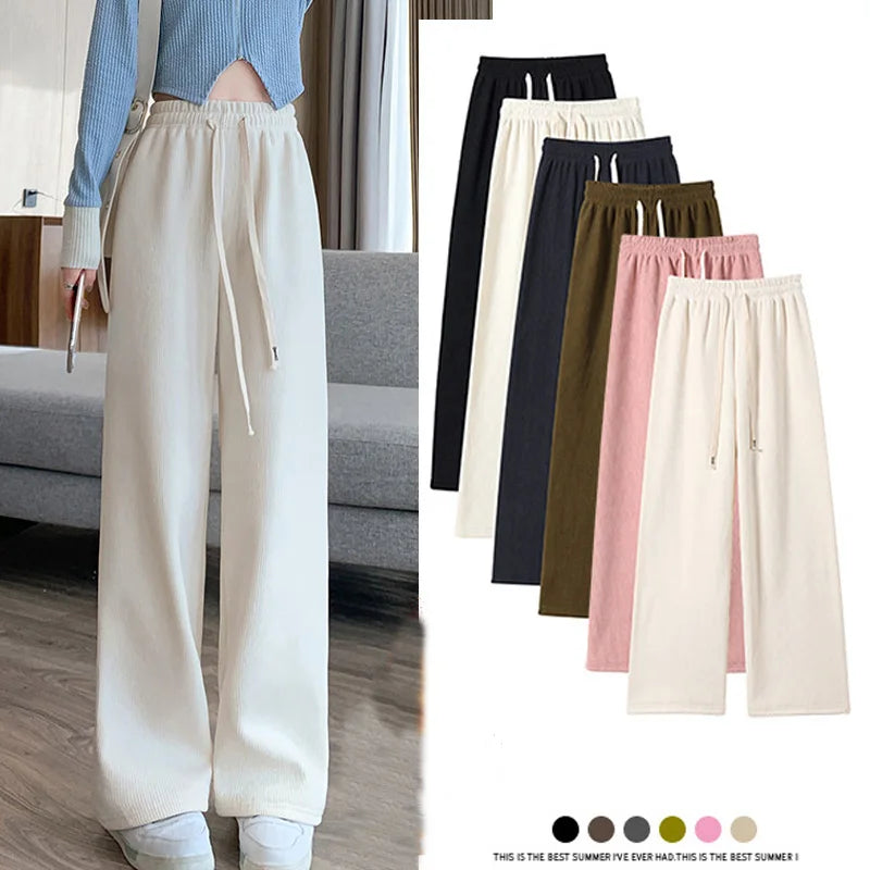 Casual Long Pants with Elastic Waist