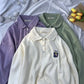 Vintage Korean Y2K Harajuku Oversized Hoodie - Warm Fleece Long Sleeve Polo Shirt for Teens