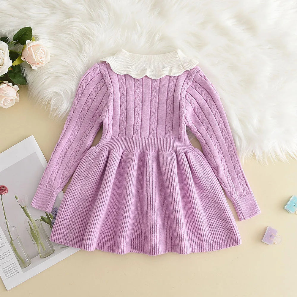 Autumn/Winter Knitted Wool Princess Sweater Dress