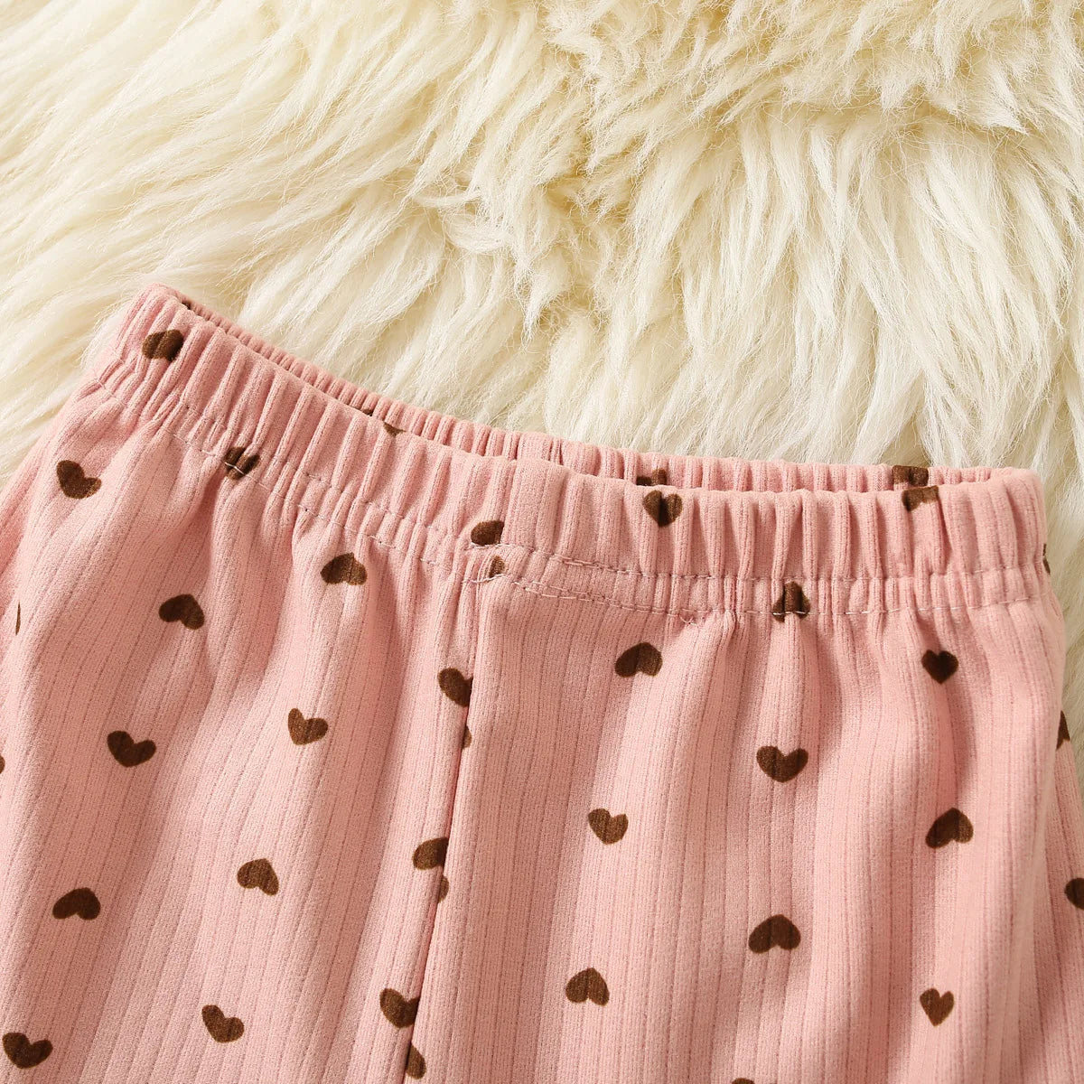 Spring Toddler Heart Pattern Girls Pajama Set