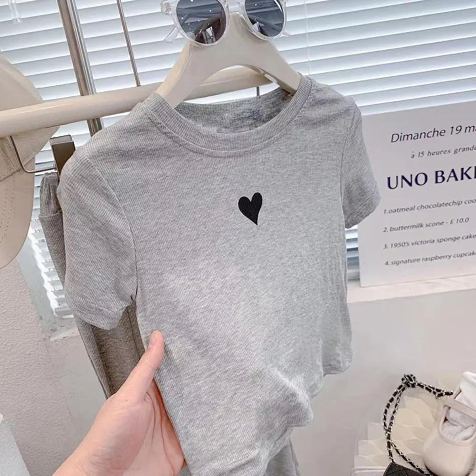 Korean 2-Piece Children's Heart Fashion Suit