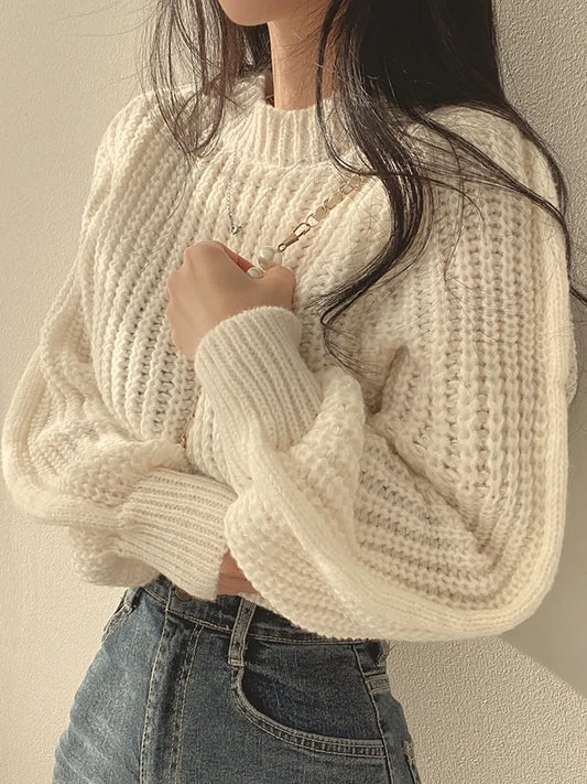 Korean-style loose vintage-style Harajuku long sleeve sweater