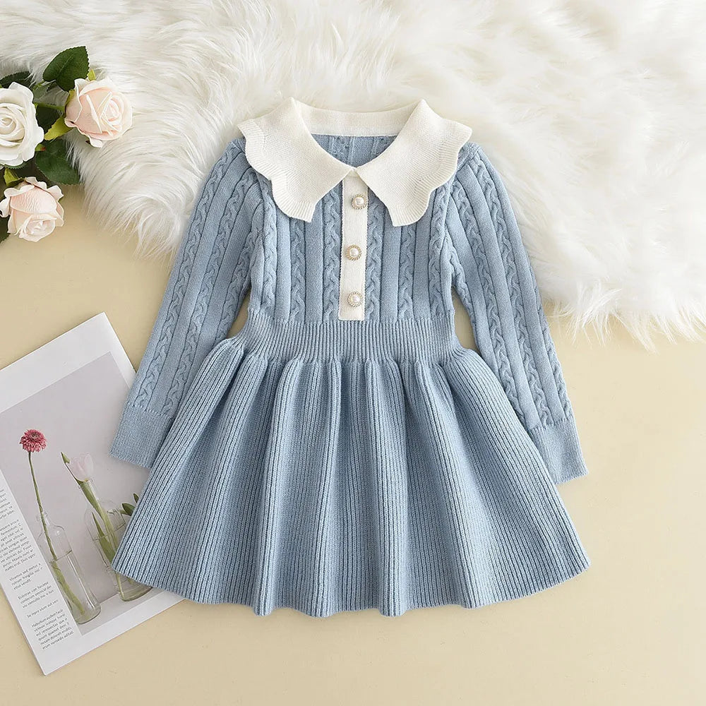 Autumn/Winter Knitted Wool Princess Sweater Dress