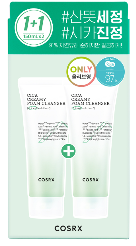 [Promotion] COSRX - Pure Fit Cica Creamy Foam Cleanser 2-for-1 Set