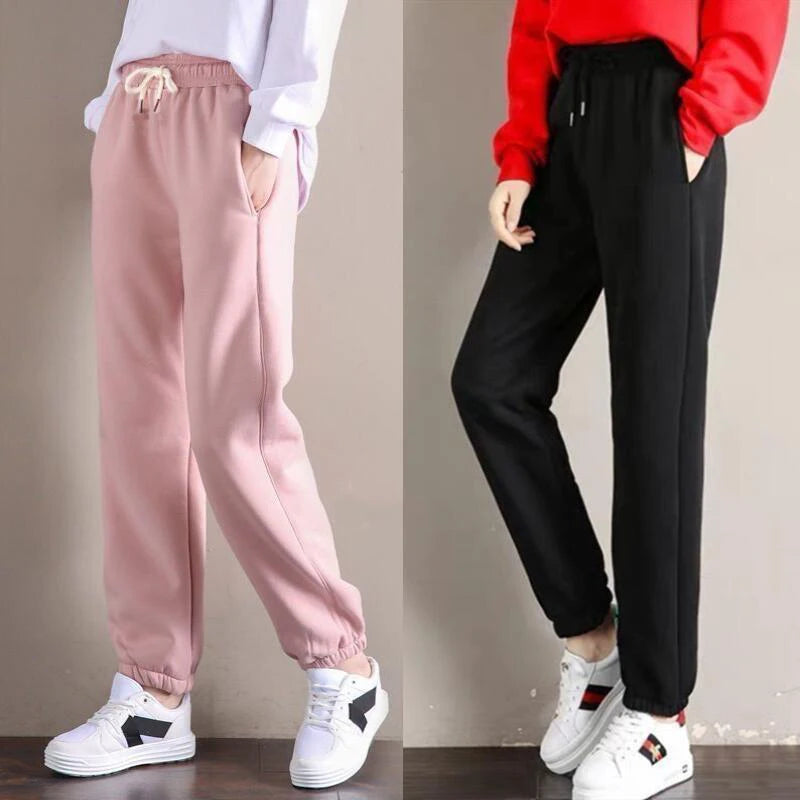 Hot Fleece Woman Pants with Elastic Waist